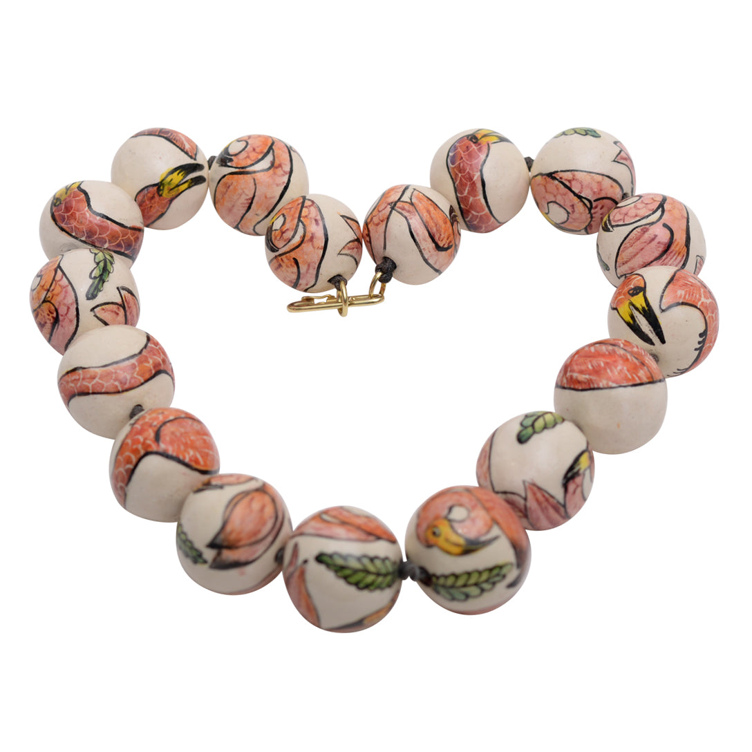 Flamingo beads necklace