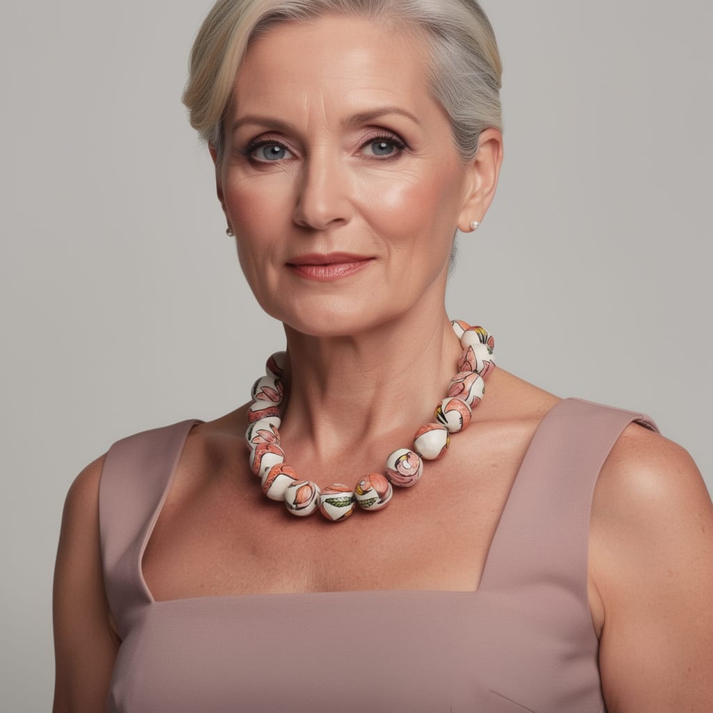 Flamingo beads necklace