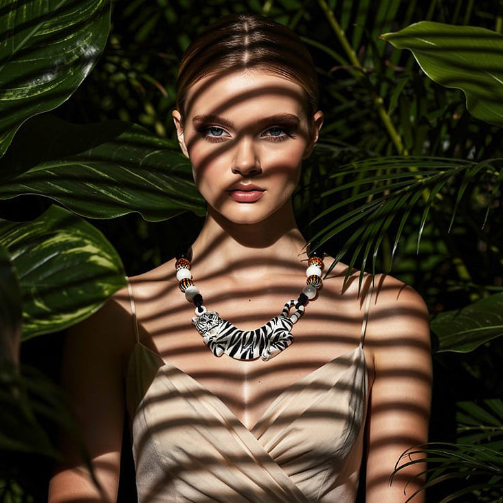 Tiger multi beads necklace