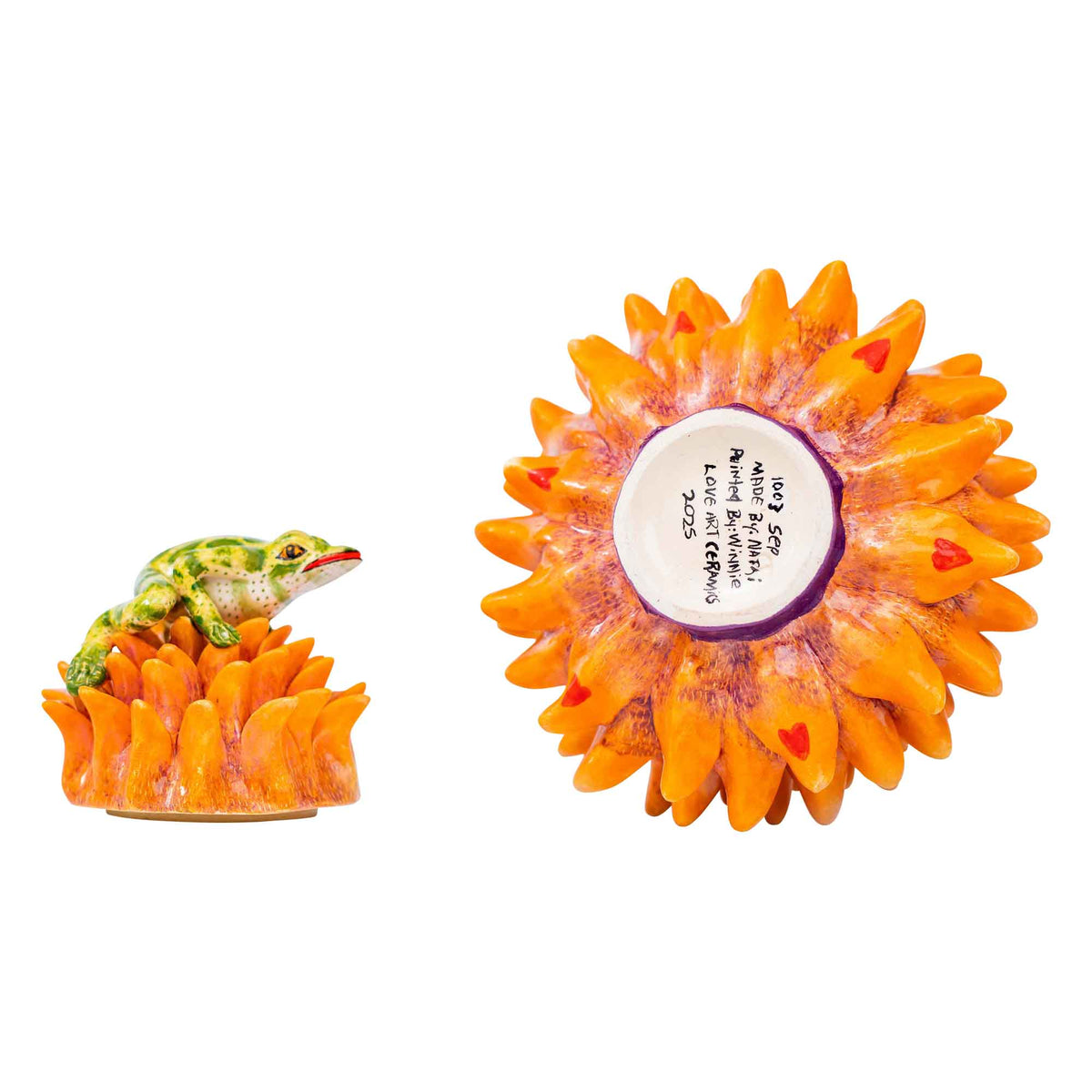 Frog & protea jewelry box
