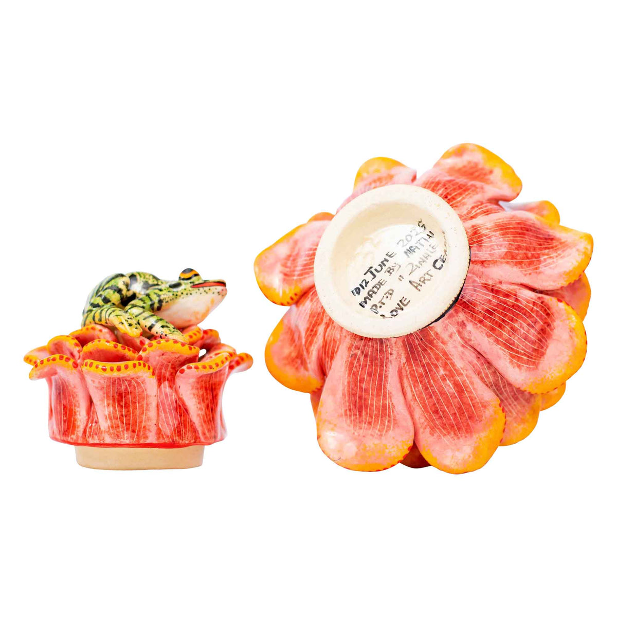 Frog & succulent jewelry box