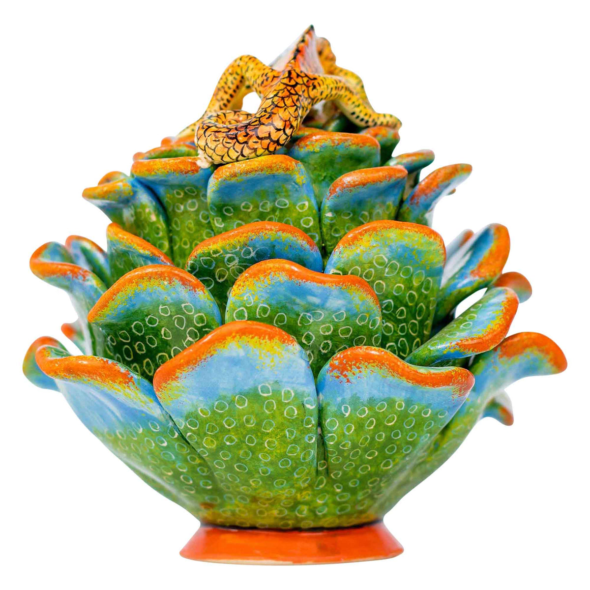 Chameleon & succulent jewelry box