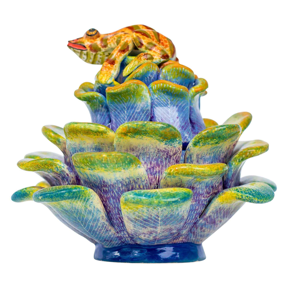 Frog & succulent jewelry box