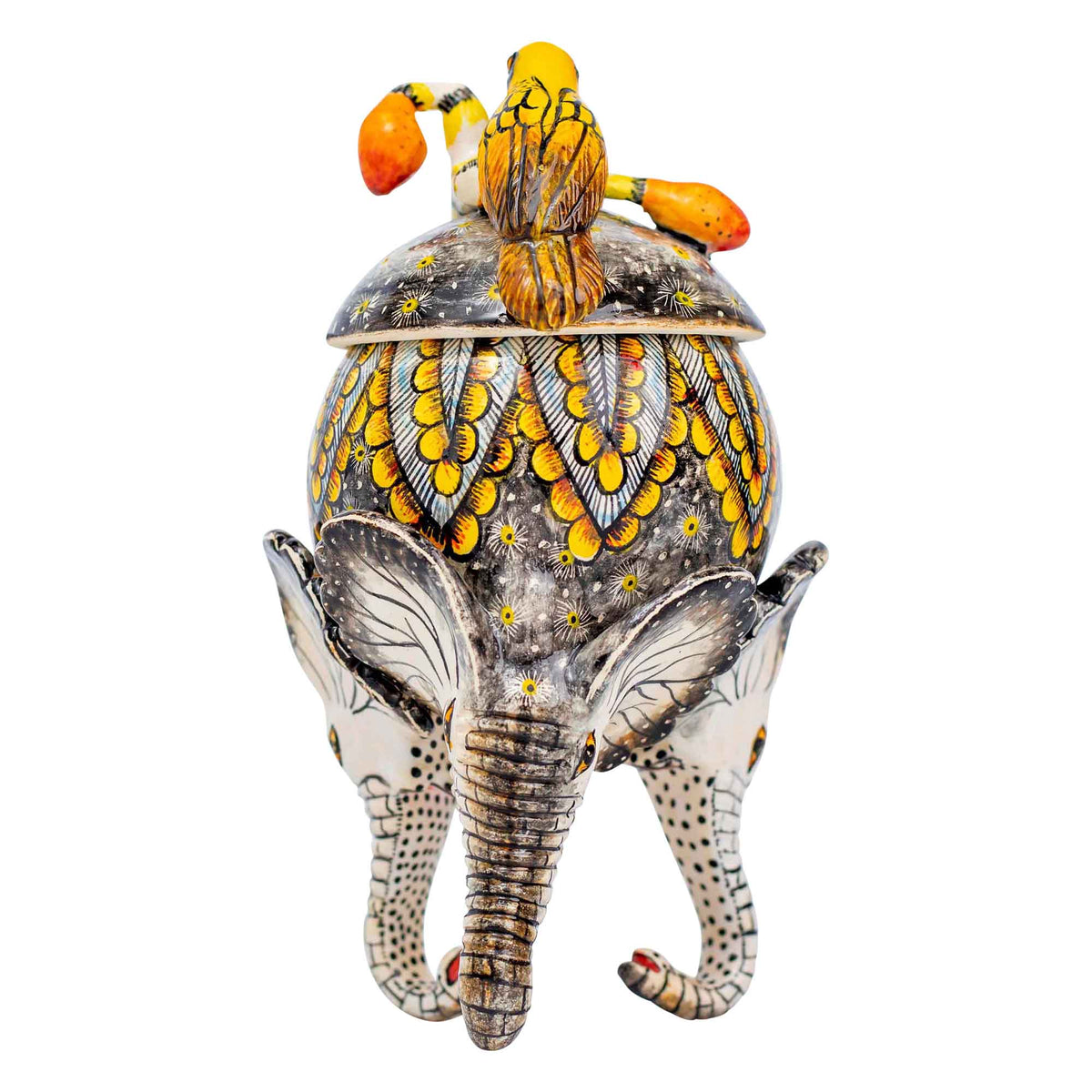 Bird & elephant jewelry box