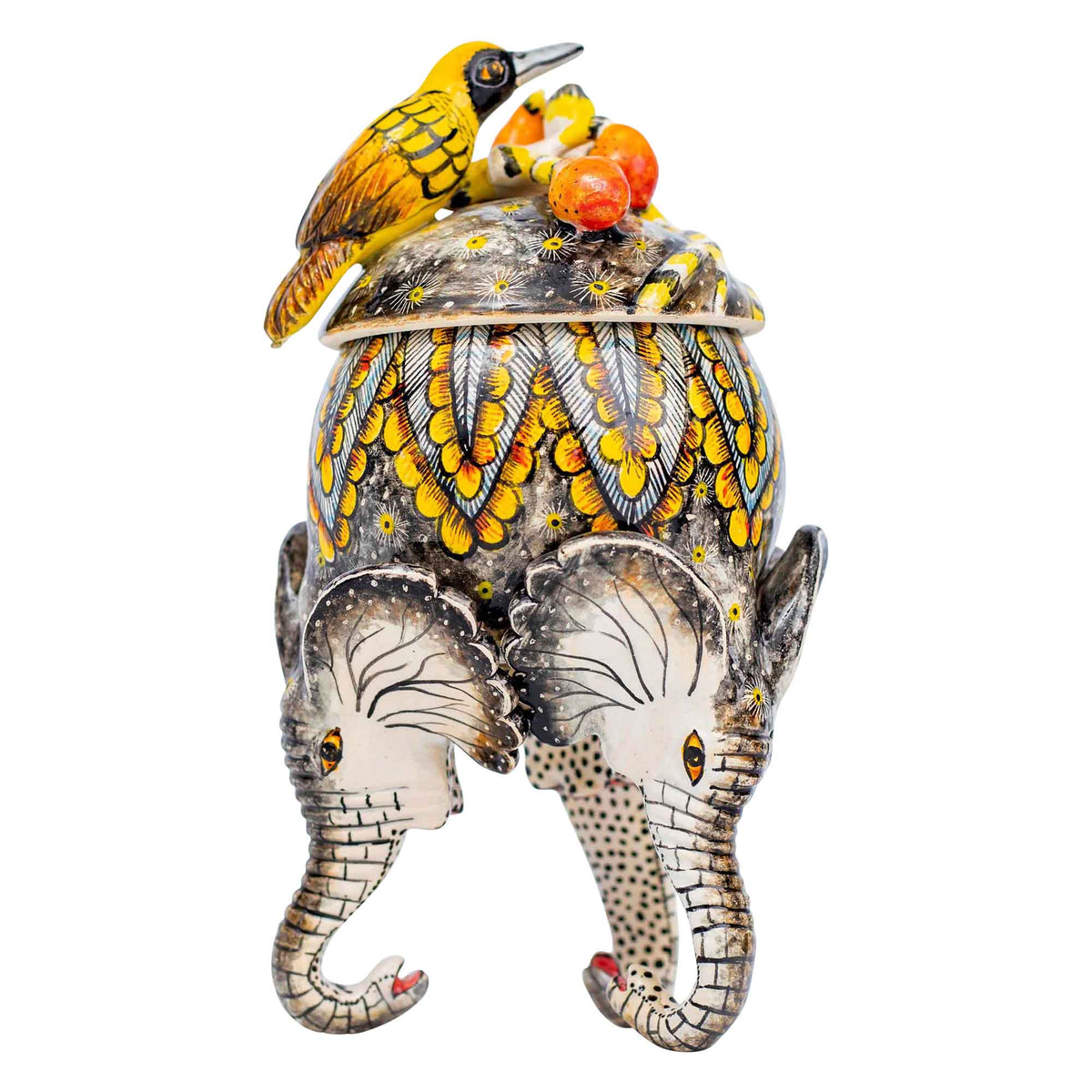 Bird & elephant jewelry box
