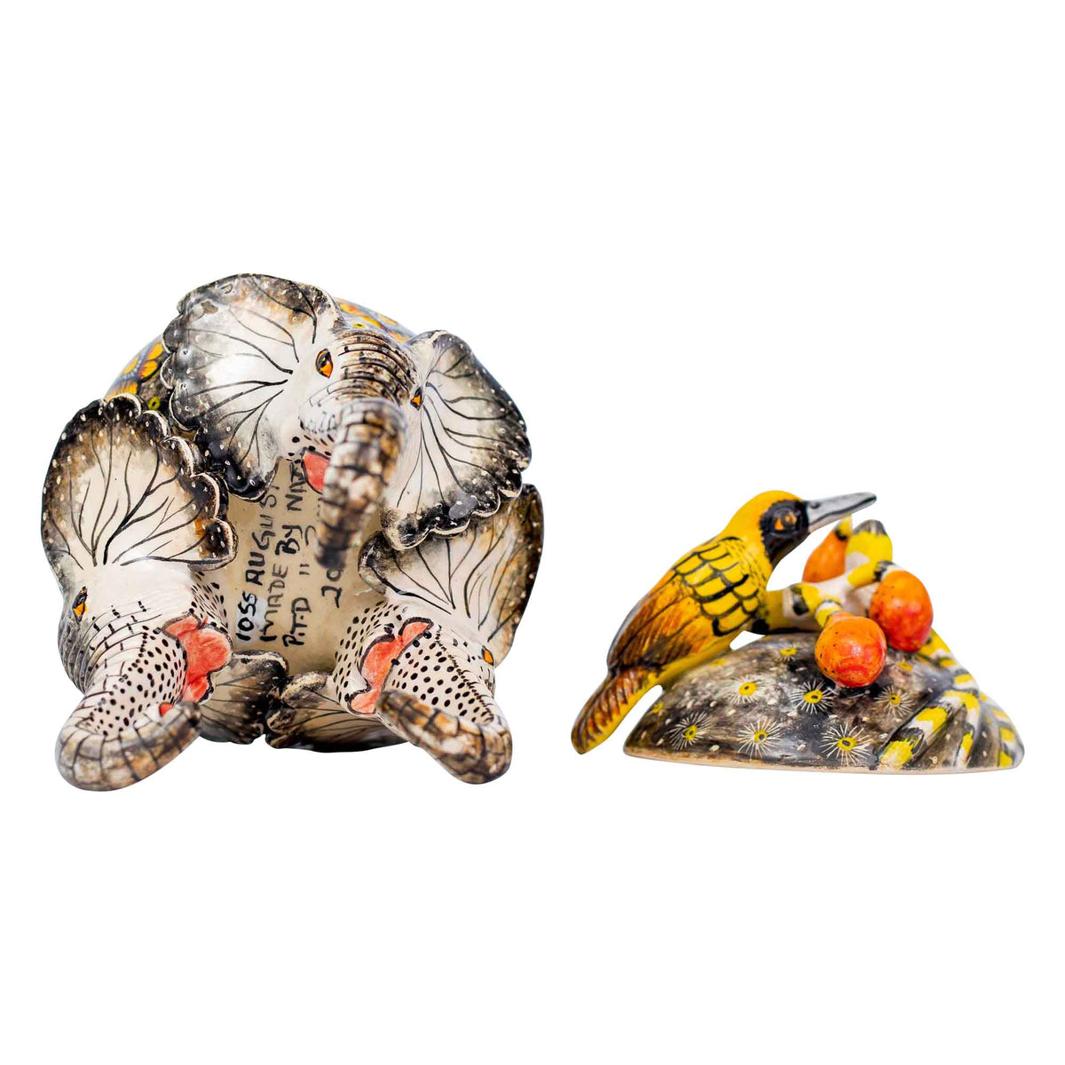 Bird & elephant jewelry box
