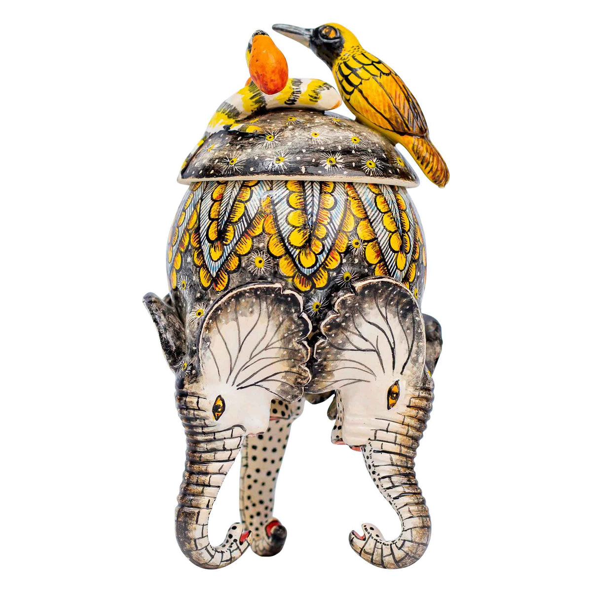 Bird & elephant jewelry box
