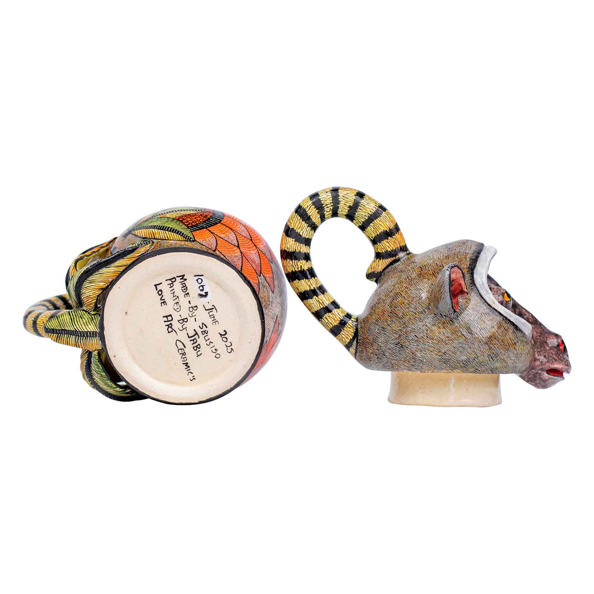 Zebra butter dish