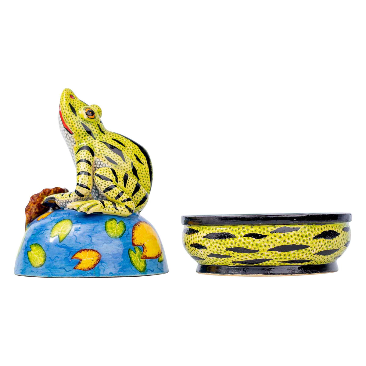 Frog butter dish