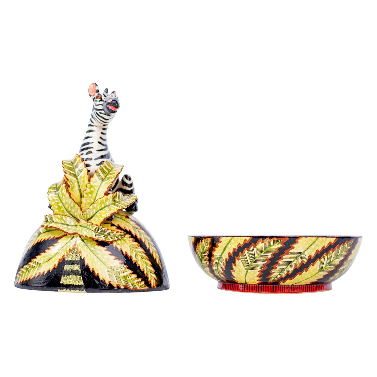 Zebra butter dish