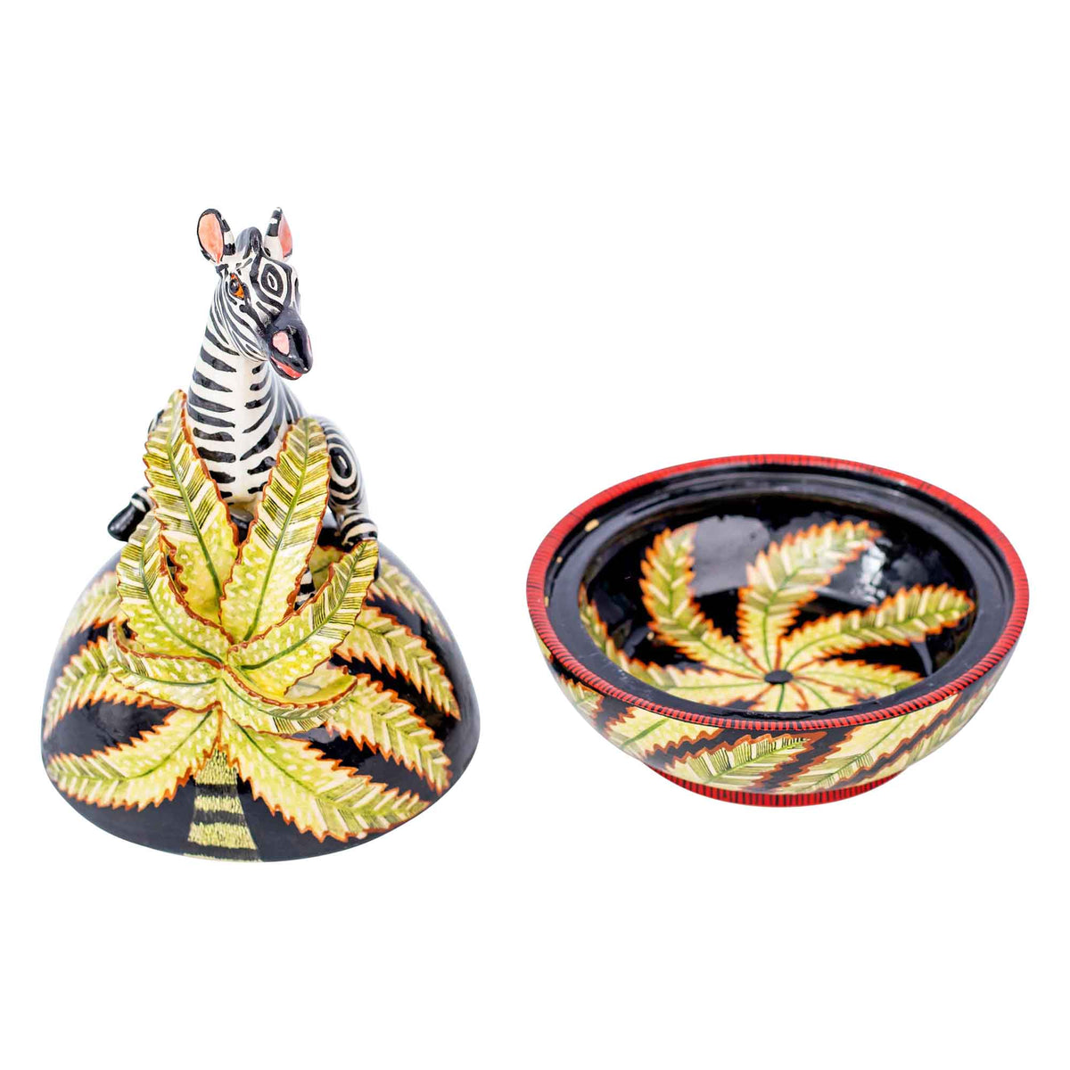 Zebra butter dish