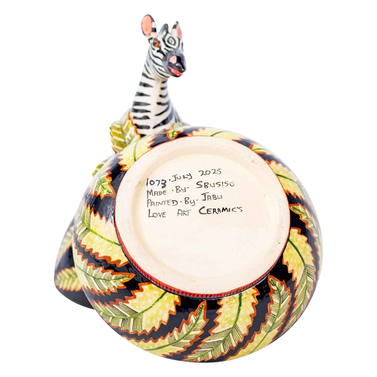 Zebra butter dish
