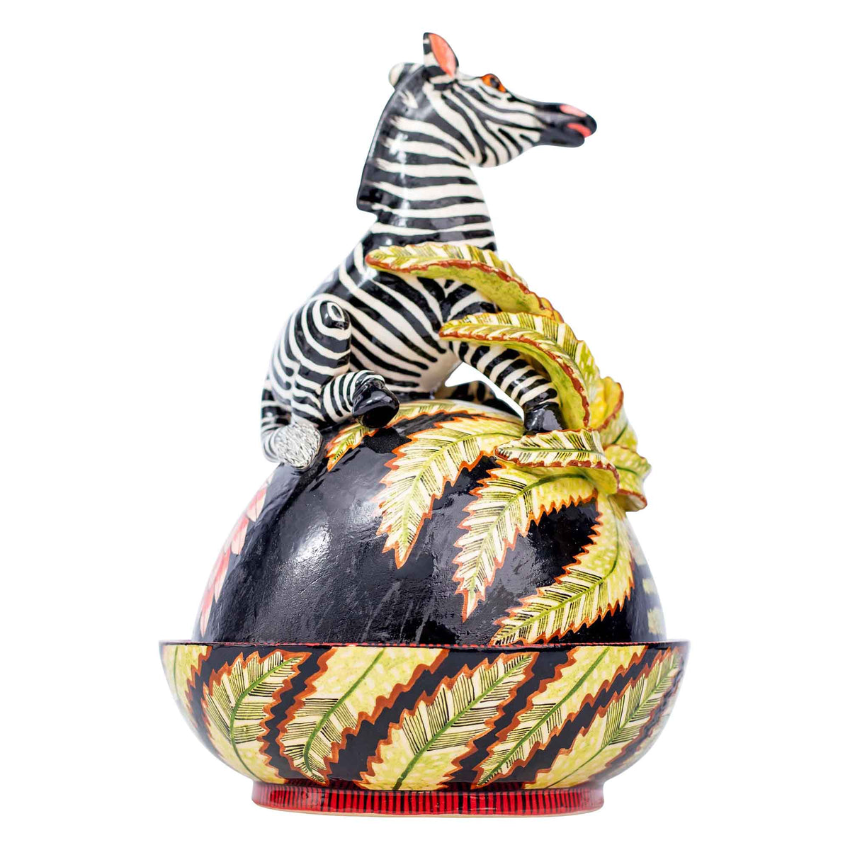 Zebra butter dish