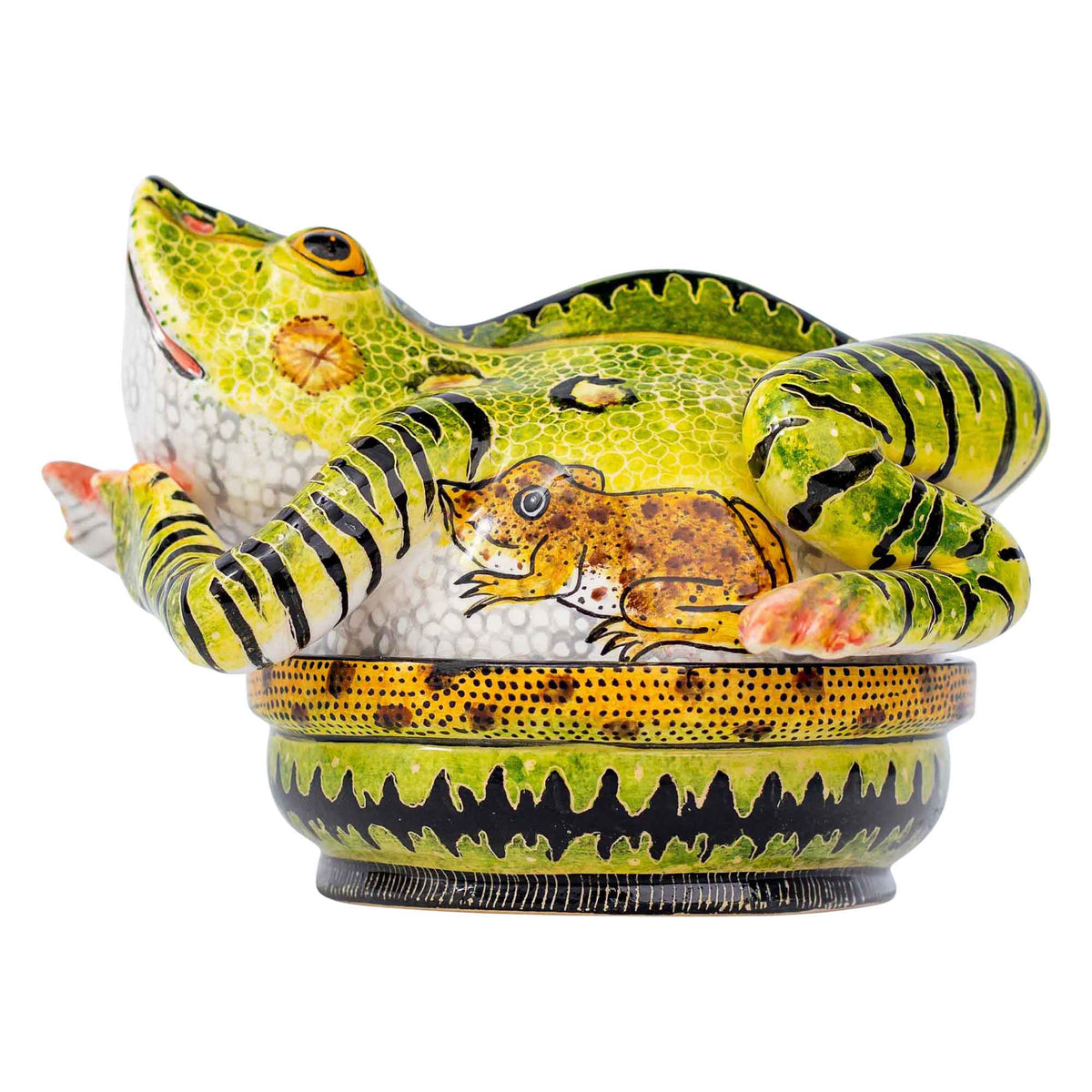 Frog butter dish