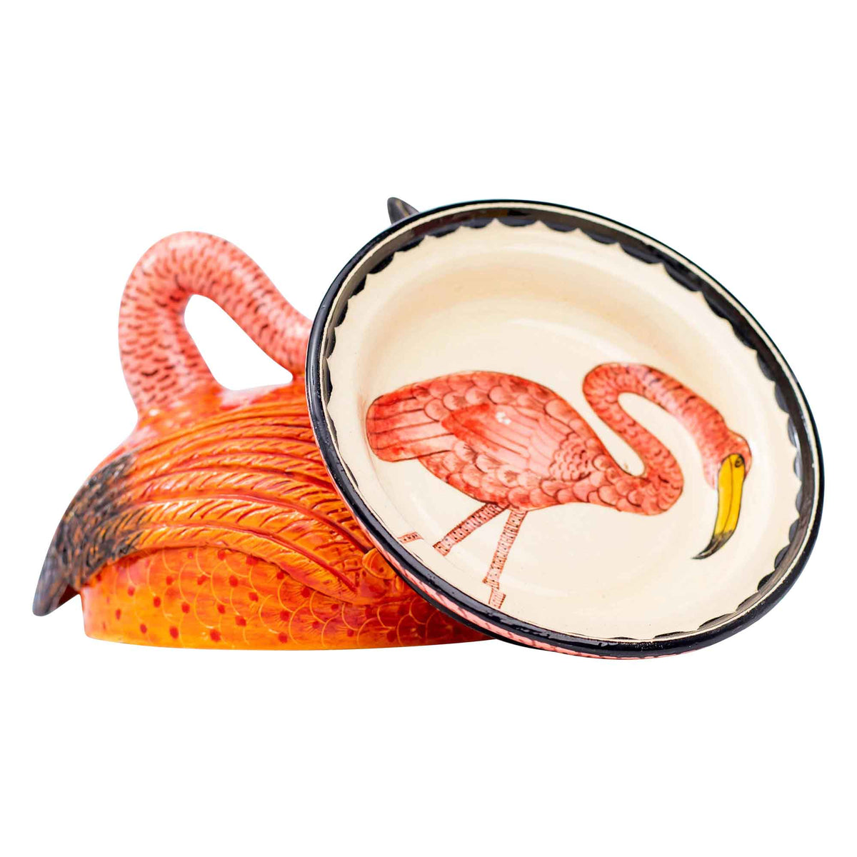 Flamingo butter dish