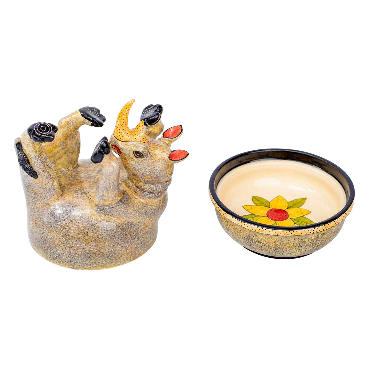 Rhino butter dish