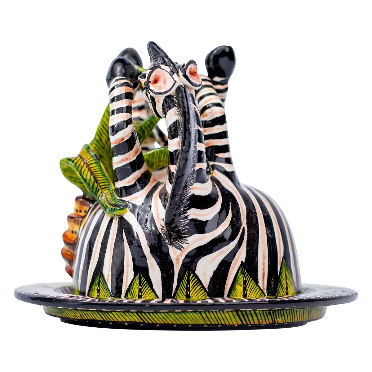 Zebra butter dish