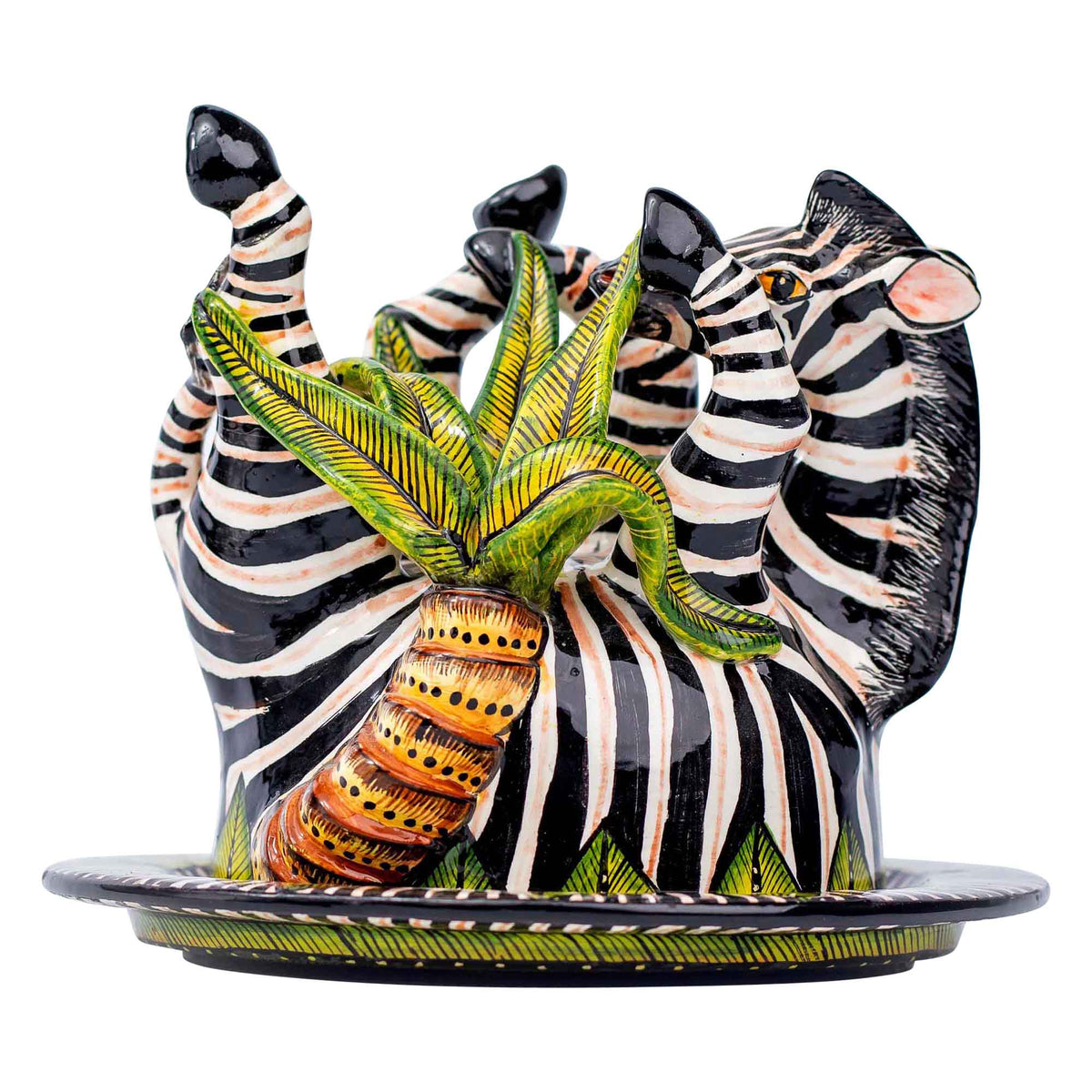 Zebra butter dish