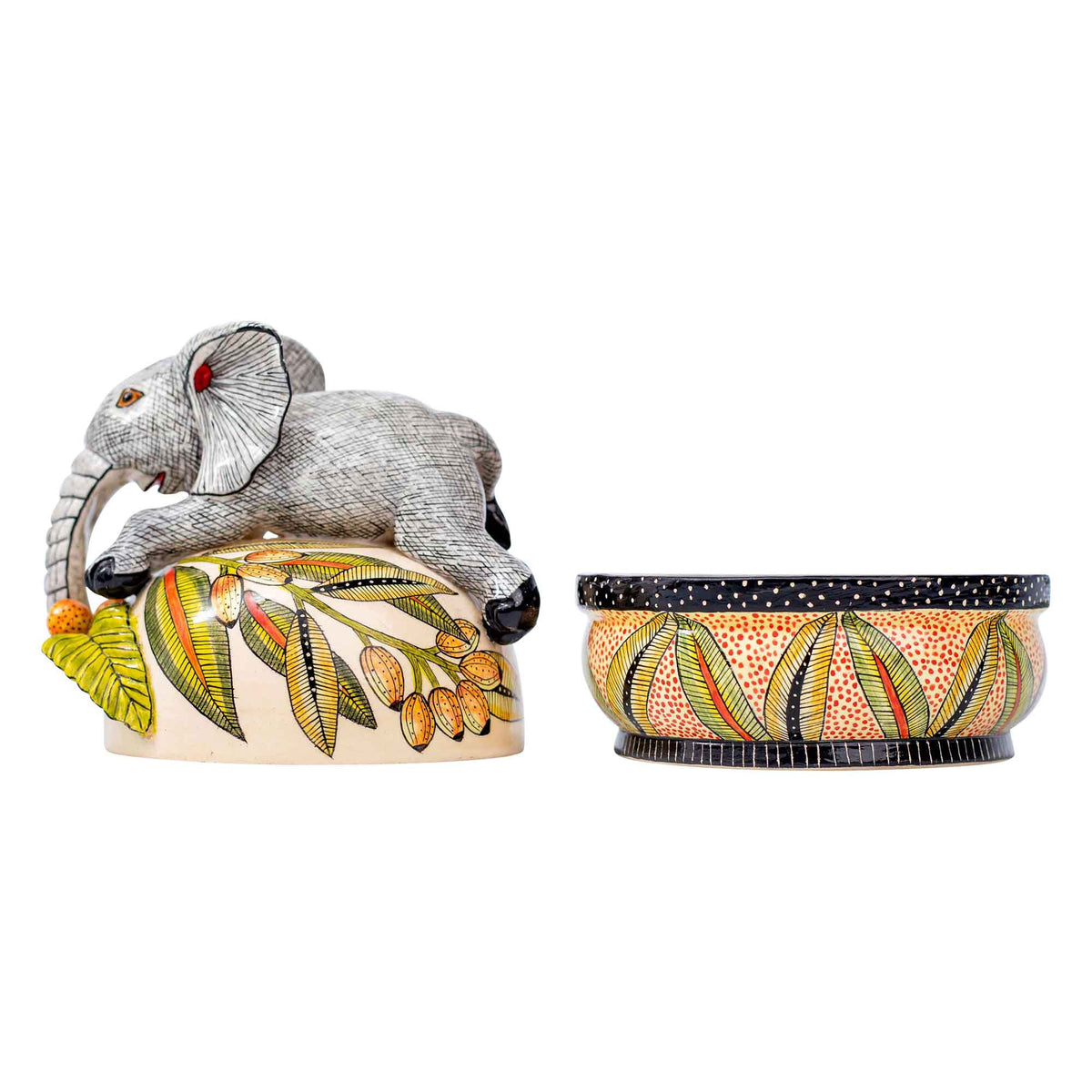 Elephant butter dish