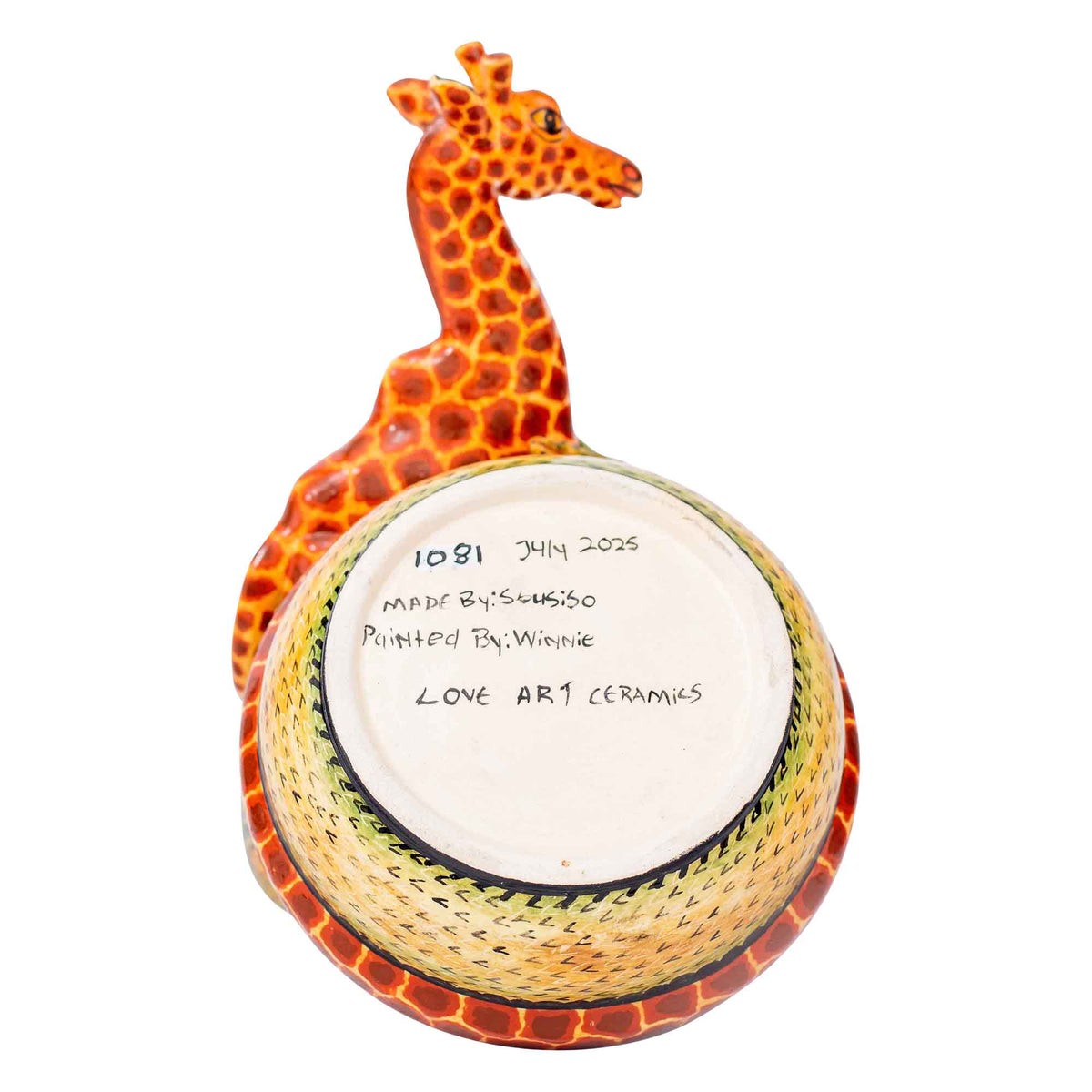 Giraffe butter dish