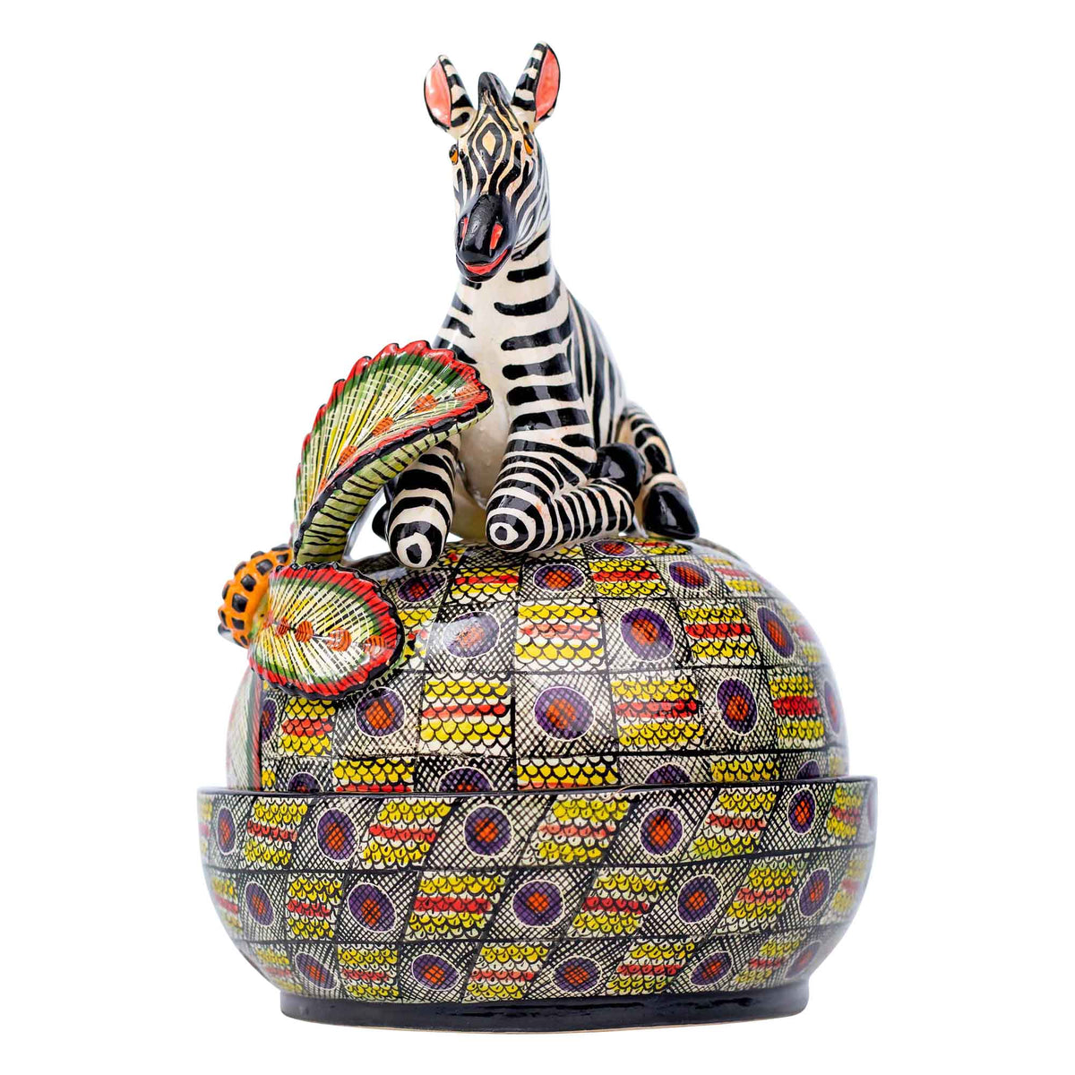 Zebra butter dish