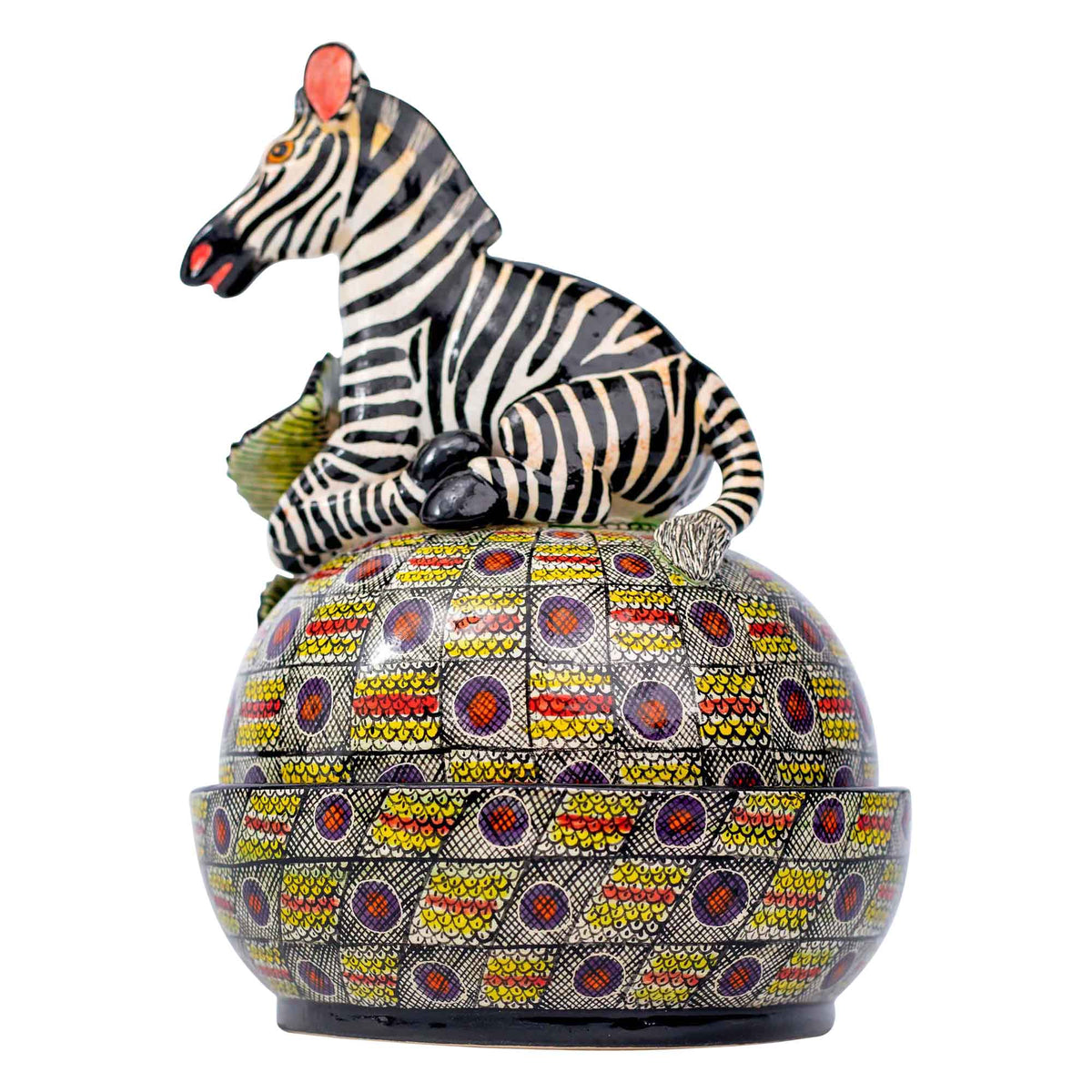 Zebra butter dish