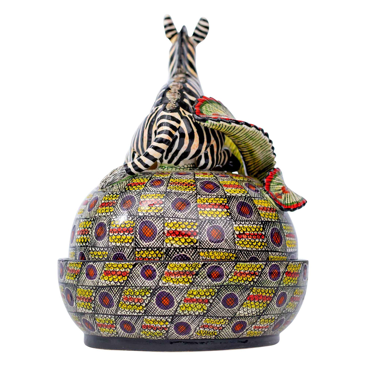 Zebra butter dish