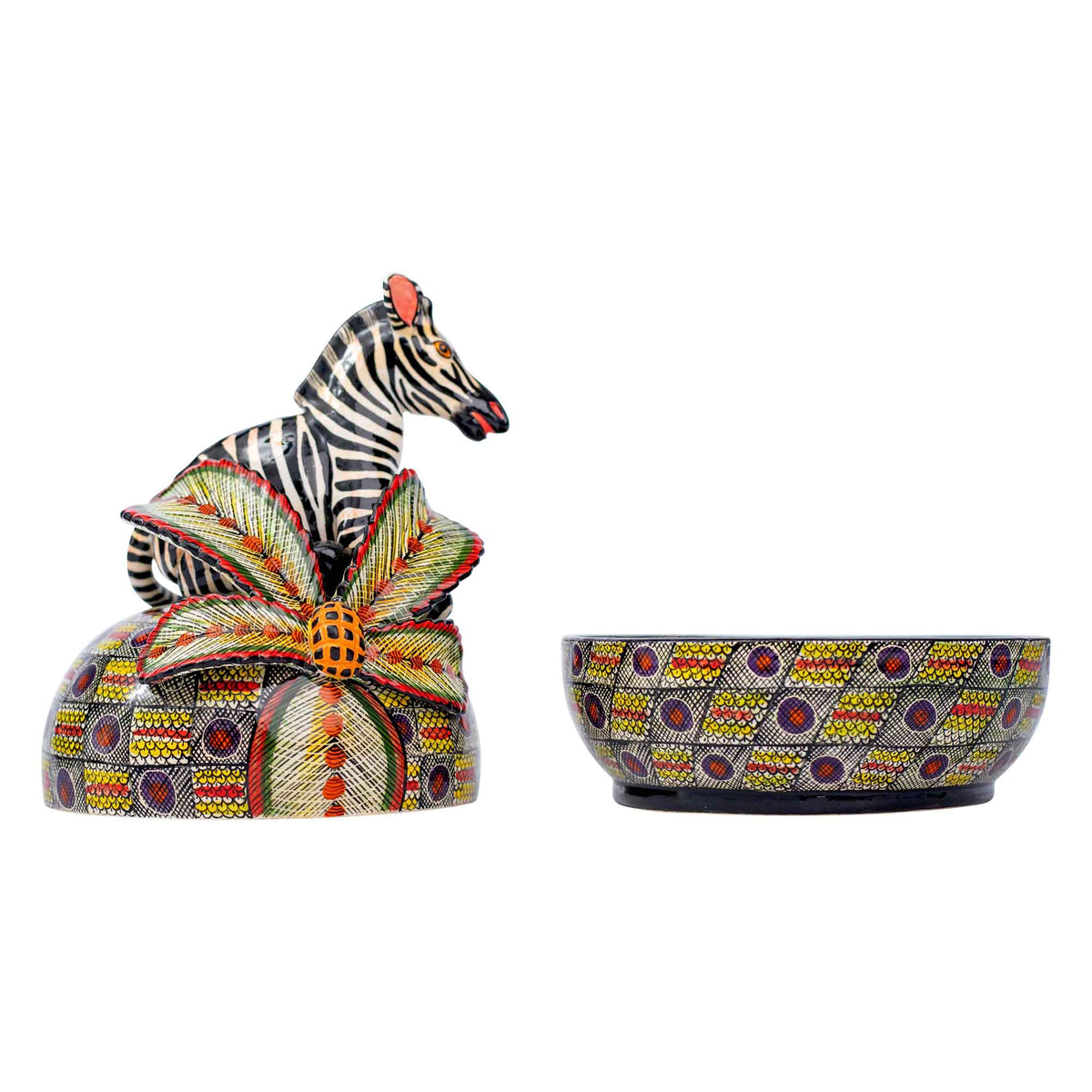 Zebra butter dish