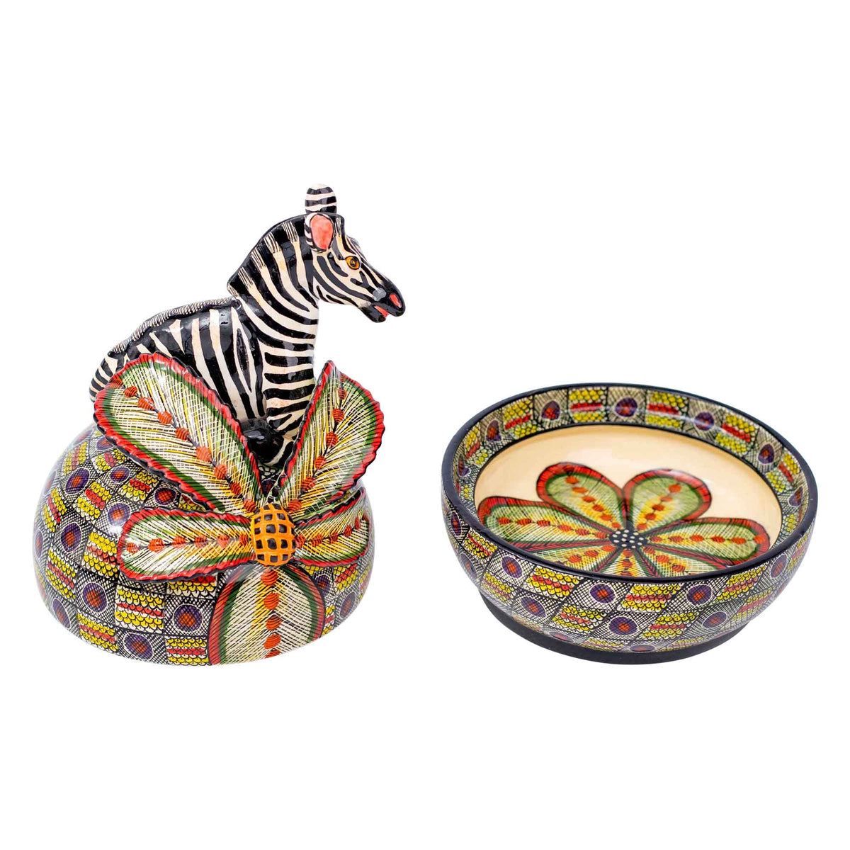 Zebra butter dish
