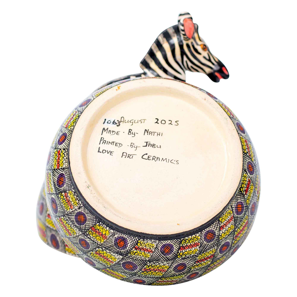 Zebra butter dish