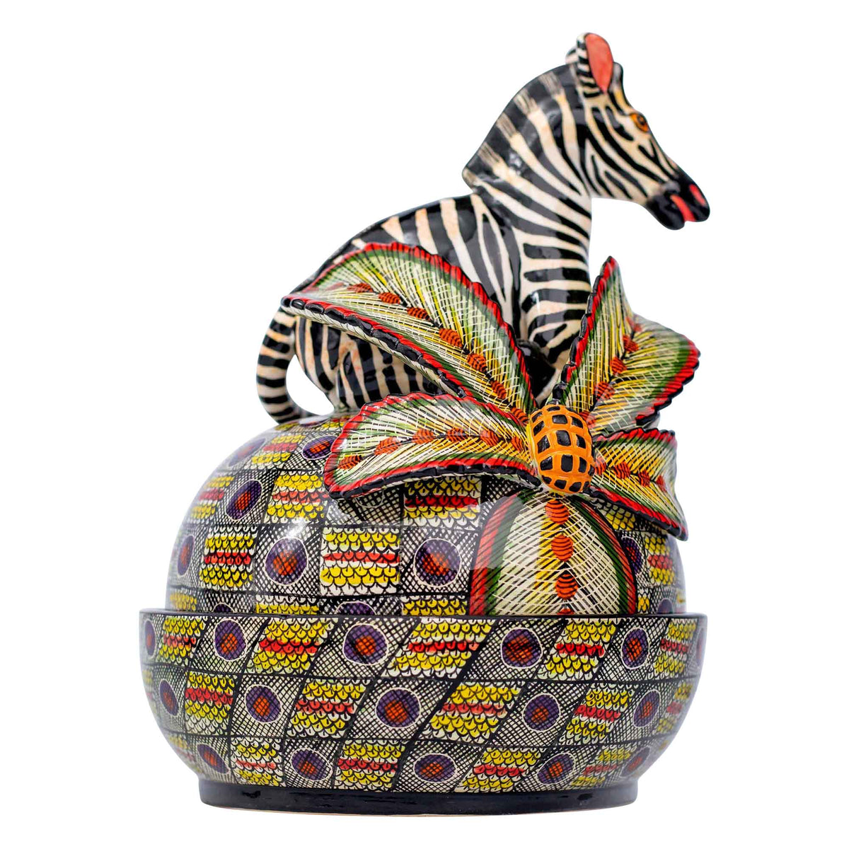 Zebra butter dish