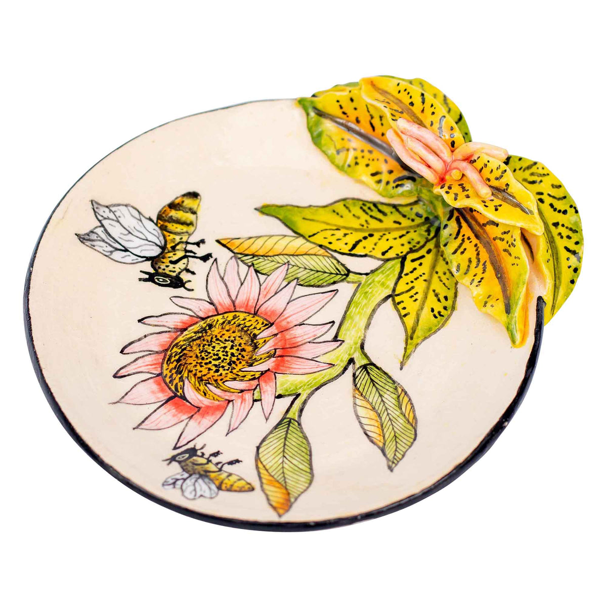 Protea & bee coin dish