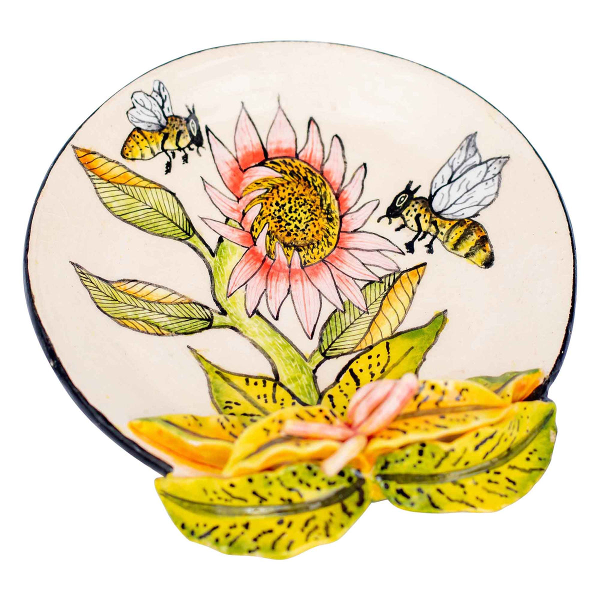 Protea & bee coin dish