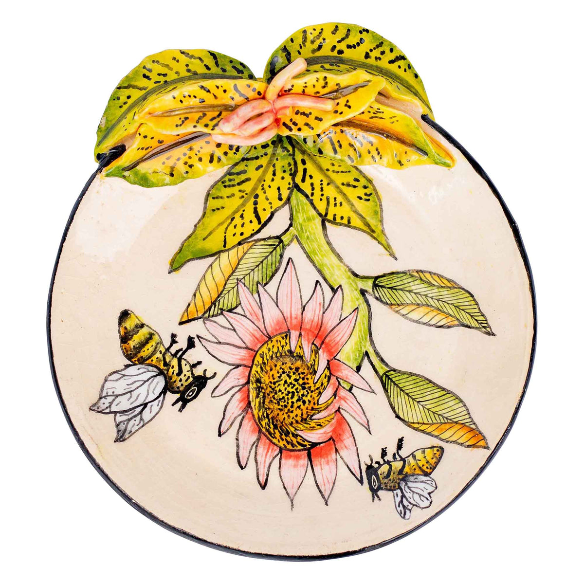 Protea & bee coin dish