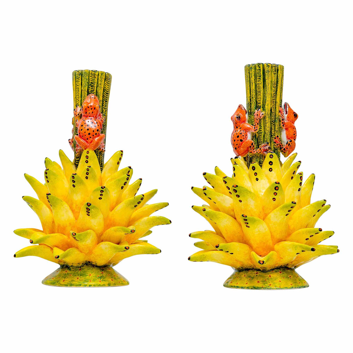 Pair Of Protea Candlesticks