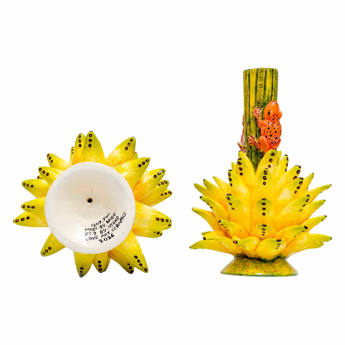 Pair Of Protea Candlesticks
