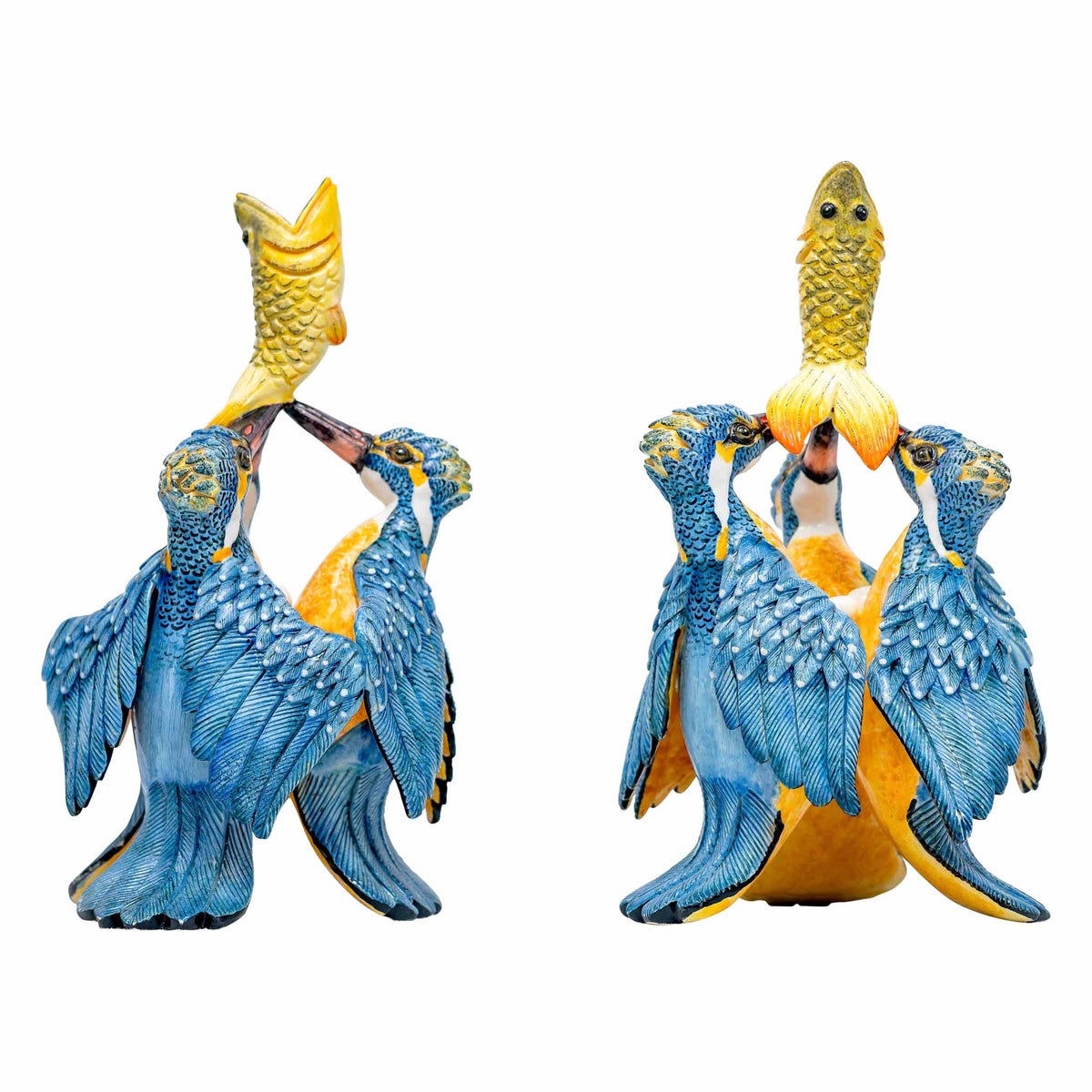Pair Of Kingfisher Candlesticks