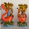 Pair of flamingo candlesticks