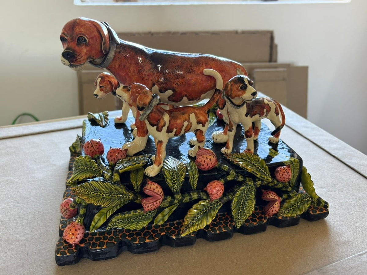 Dog sculpture
