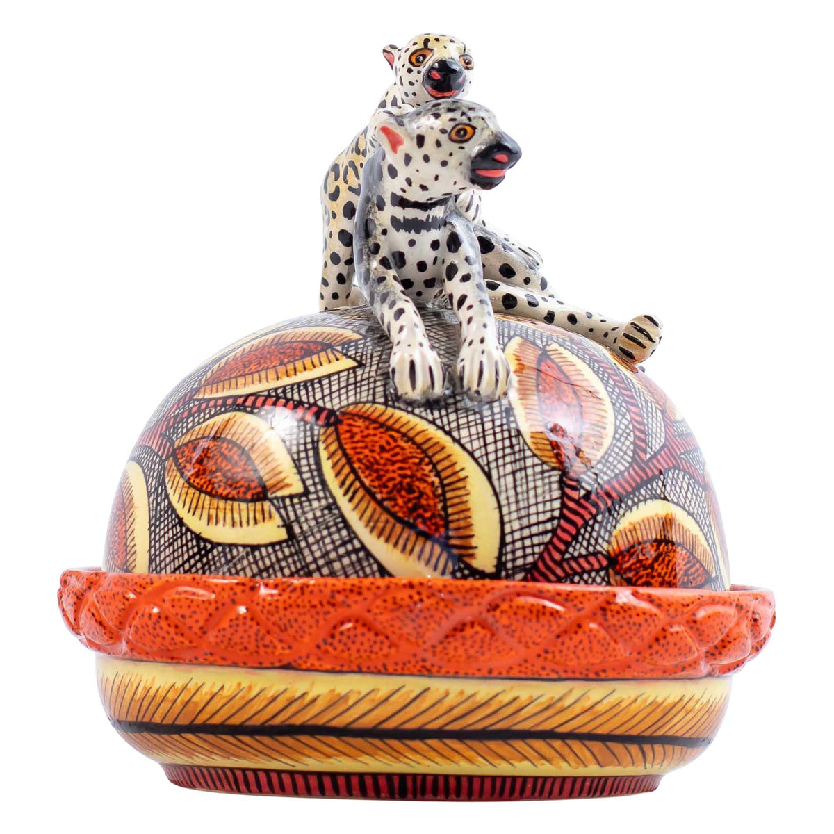 Leopard butterdish