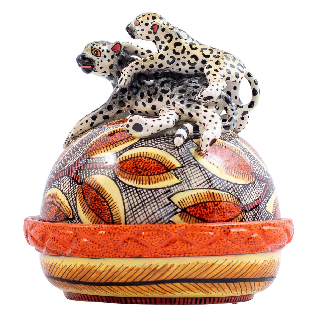 Leopard butterdish