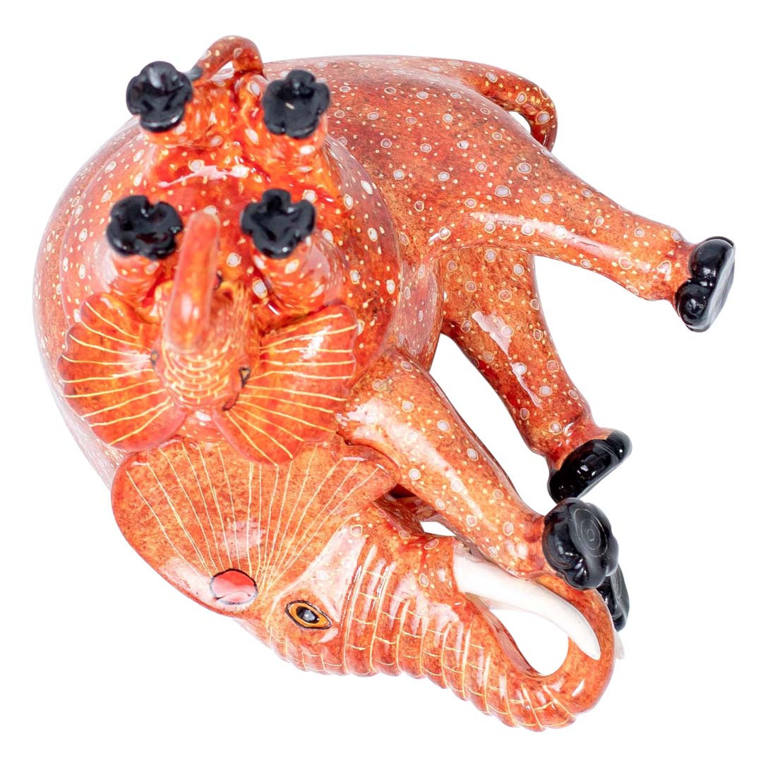 Elephant, red brown jewelry box