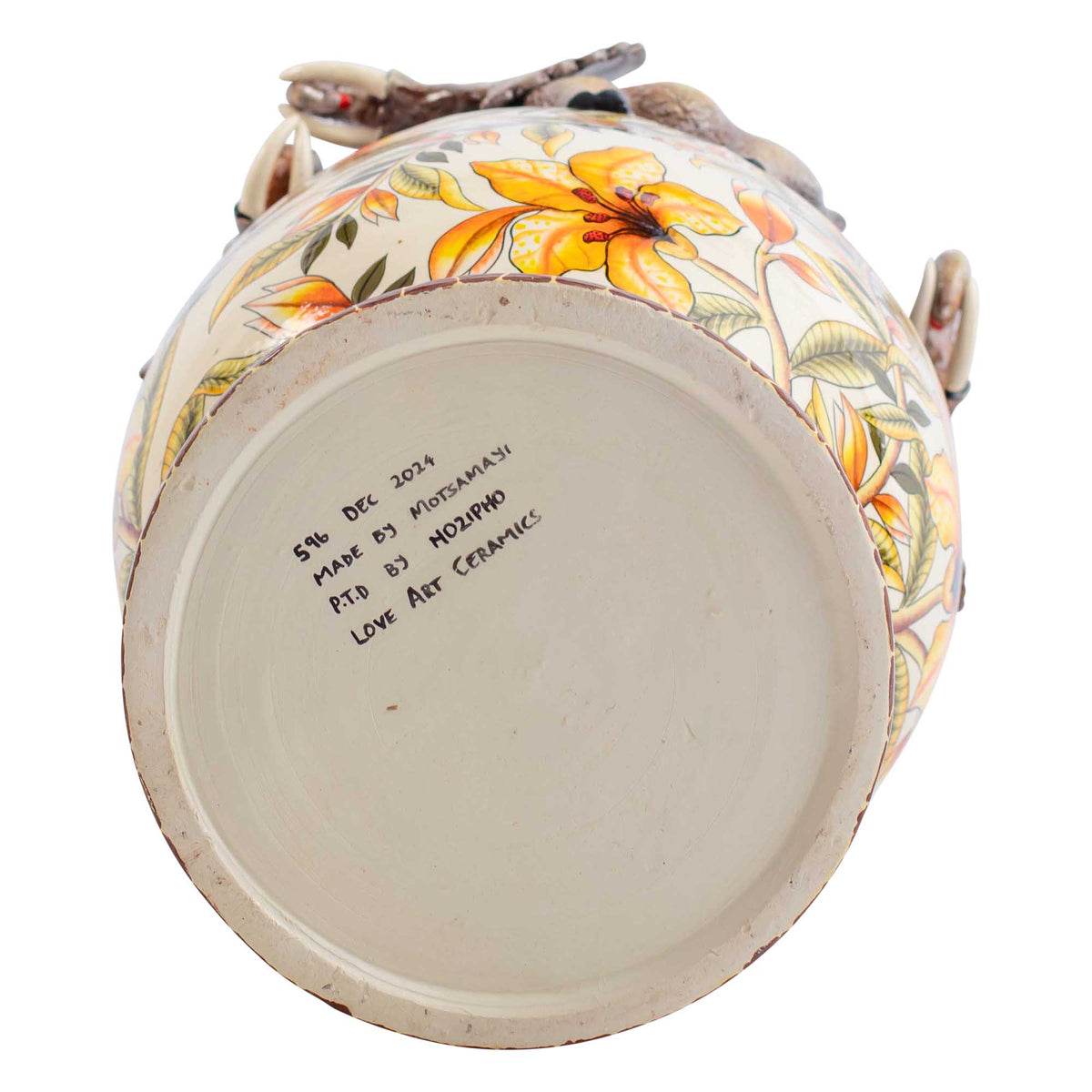 Leopard & elephant urn