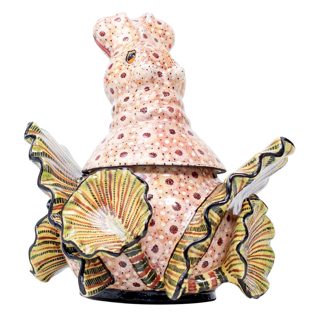 Hippo & waterlily jewelry box