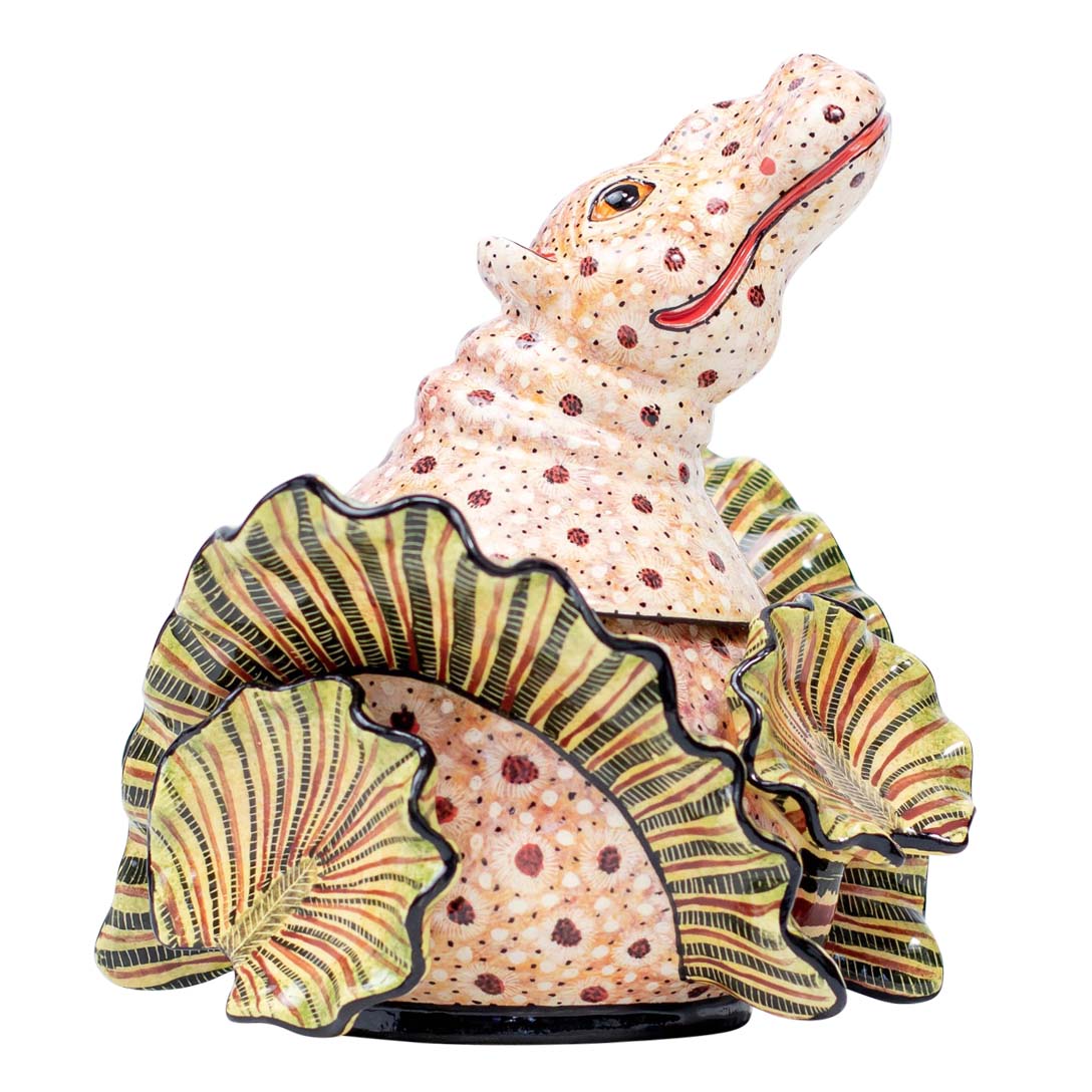 Hippo & waterlily jewelry box
