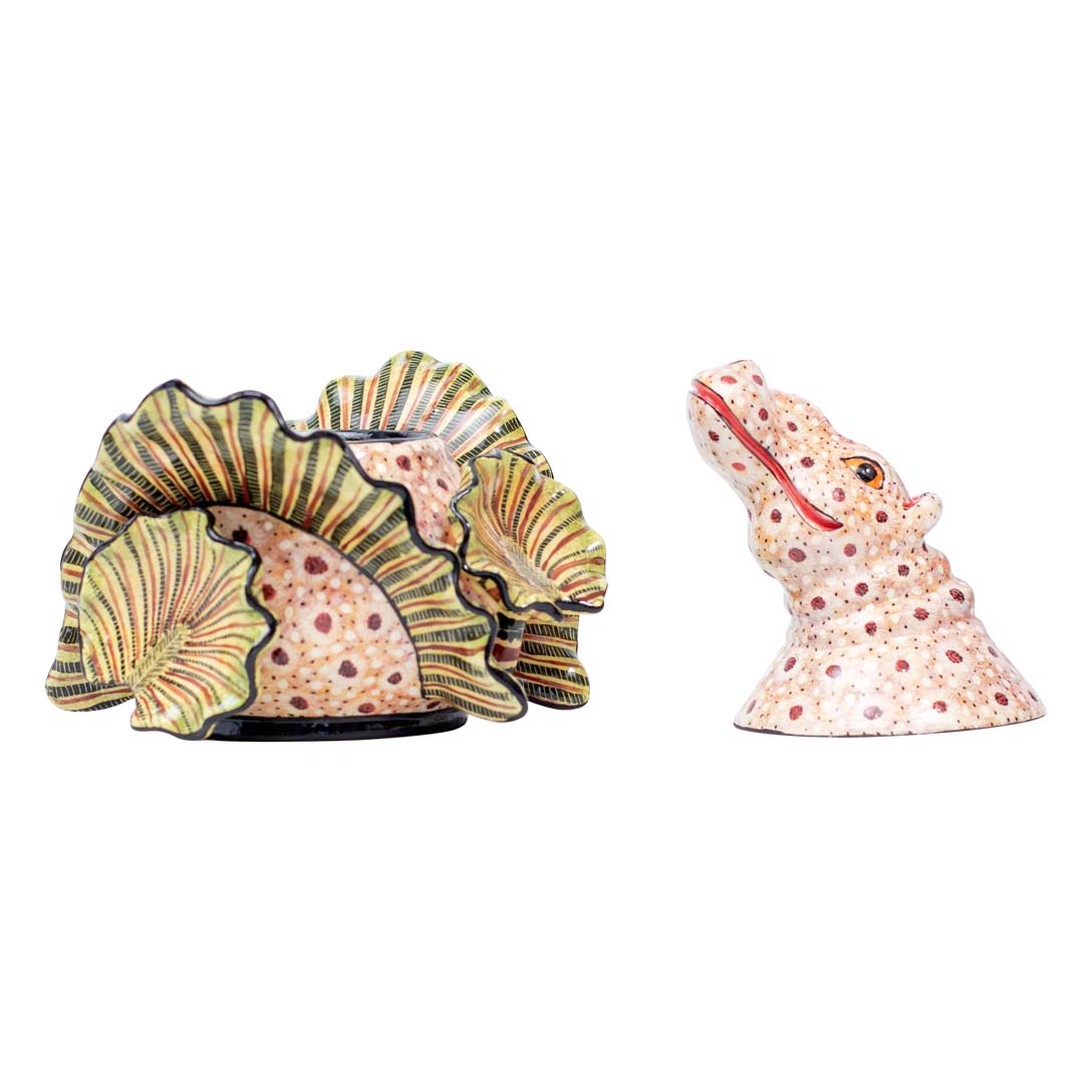 Hippo & waterlily jewelry box