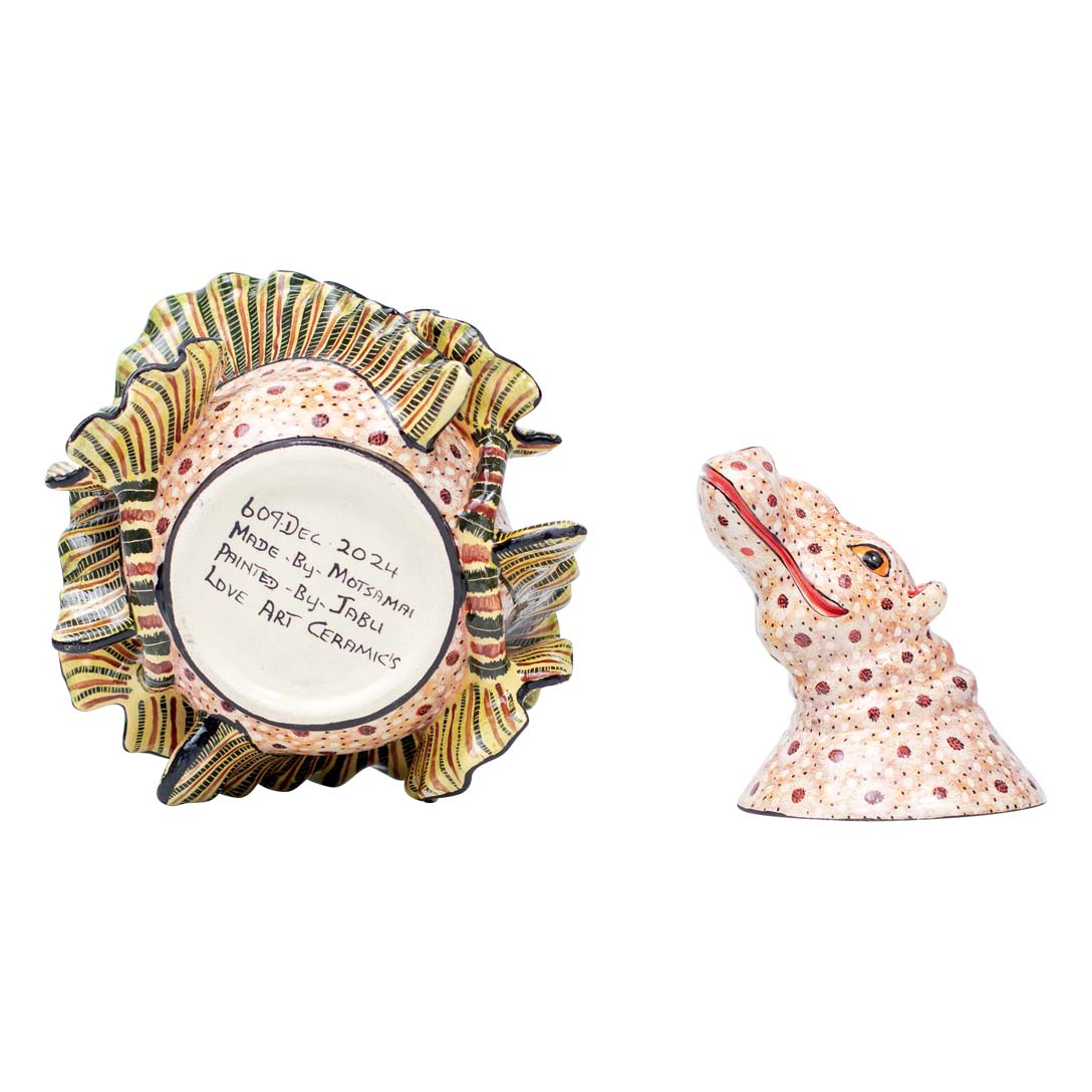 Hippo & waterlily jewelry box