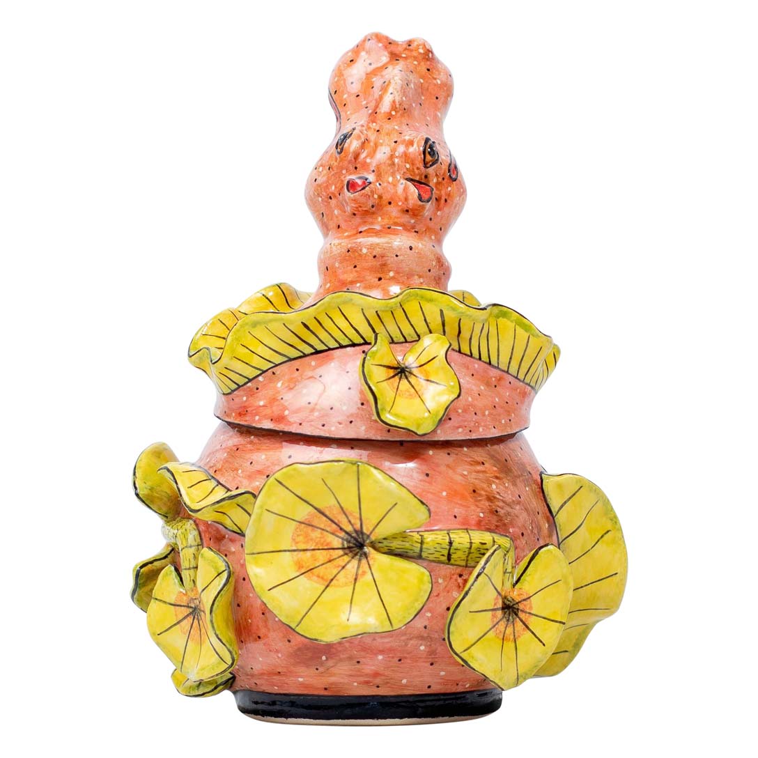 Hippo & waterlily jewelry box