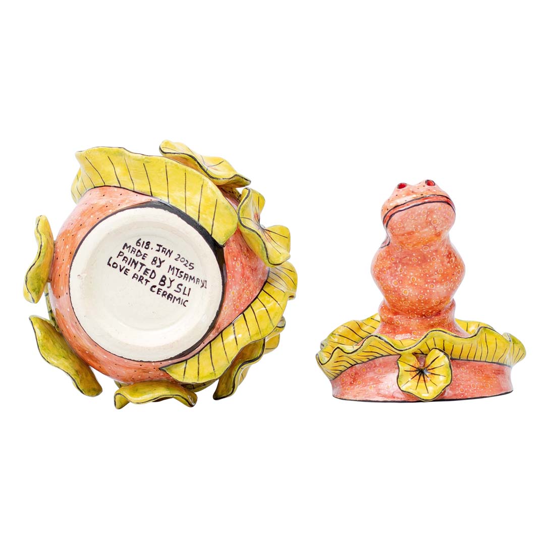 Hippo & waterlily jewelry box