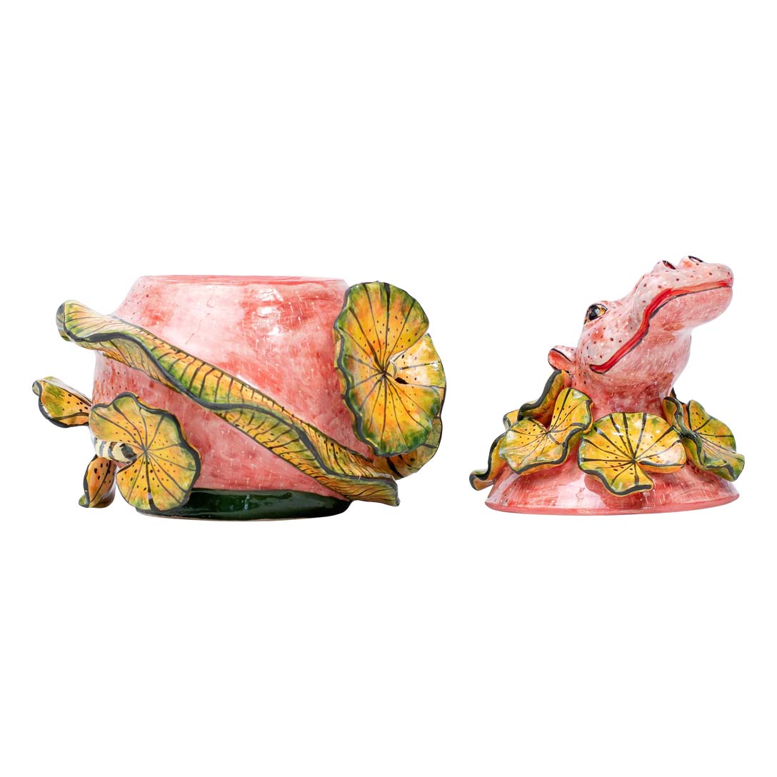 Hippo & waterlily jewelry box